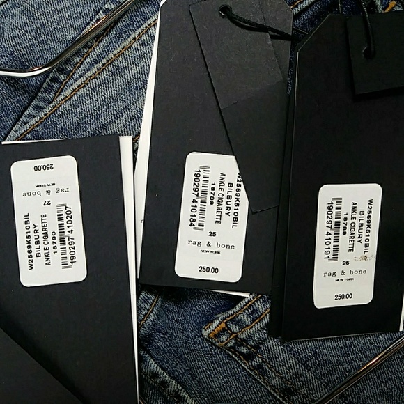 NWT Rag & Bone Gold Dip Dye Trim Ankle Cigarette - Picture 8 of 8